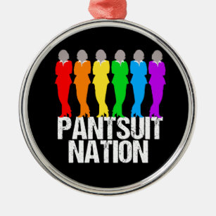 Pantsuit Nation Rainbow Women Metal Tree Decoration