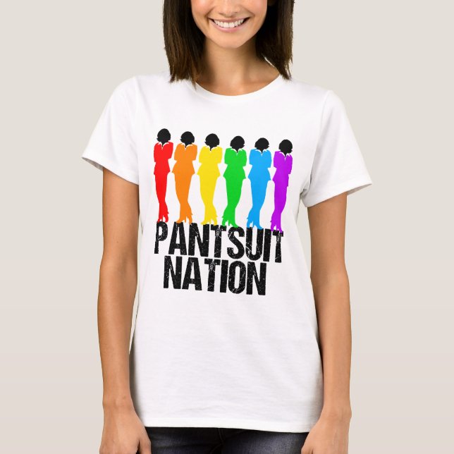 Pantsuit Nation Rainbow Women T-Shirt (Front)