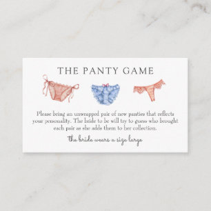 Panty Game Insert Card