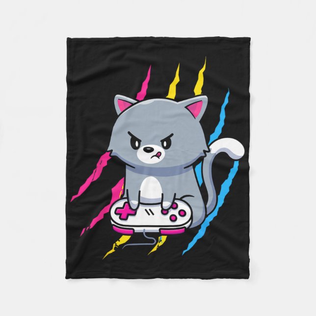 Panual Gaymer Geek Pride Lgbt Video Game Lover Gif Fleece Blanket (Front)