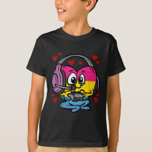 Panual Heart Pride Lgbt-q Retro Gaming Video-game T-Shirt