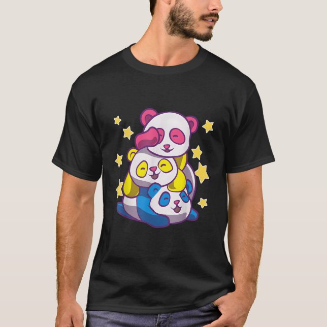 Panual Kawaii Panda Bear Anime Pans T-Shirt (Front)