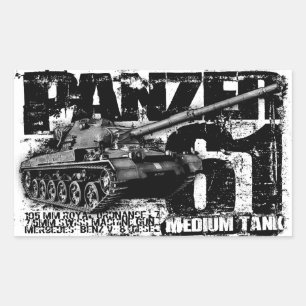 Panzer 61 Rectangle Stickers
