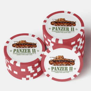 Panzer II A2 World War Two German Light Tank WWII Poker Chips