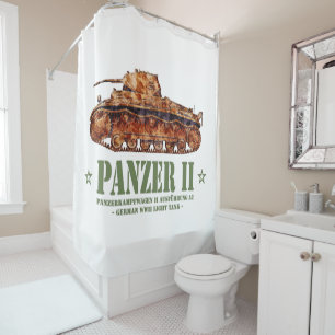 Panzer II A2 World War Two German Light Tank WWII Shower Curtain