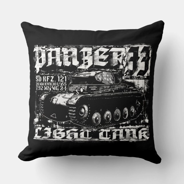 Panzer II Grade A Cotton Throw Pillow 20x20 (Front)