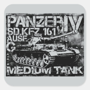 Panzer IV Square Stickers