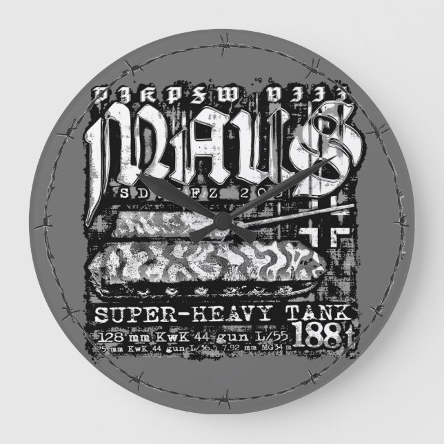 Panzer VIII Maus Large Clock (Front)