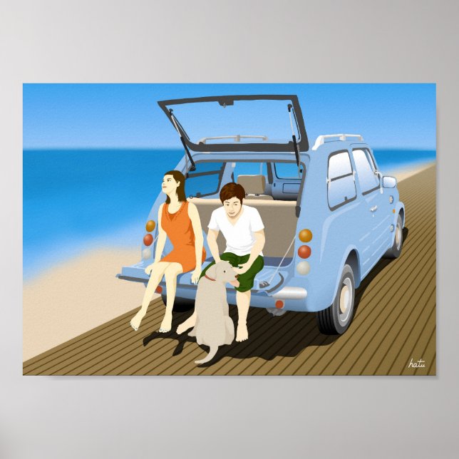Pao on beach poster (Front)