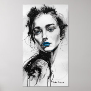 Paola Sal's hyper-realistic watercolor Poster