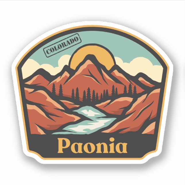 Paonia, Colorado Sticker (Front)