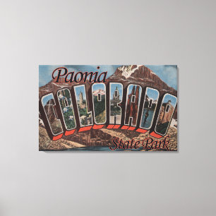 Paonia State Park, Colorado - Large Letter Scene Canvas Print