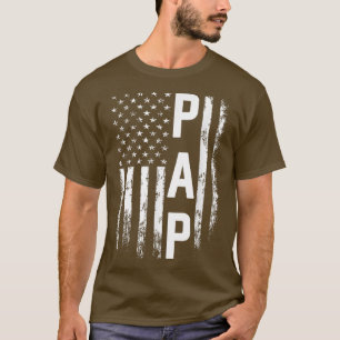 Pap Gift America Flag Gift For Men Father's Day T-Shirt