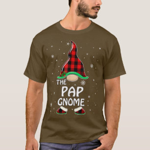 Pap Gnome Buffalo Plaid Matching Family Christmas  T-Shirt
