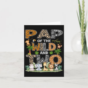 Pap Of The Wild And Two Zoo Safari Jungle Birthday Card