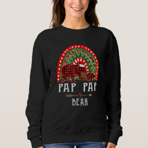 Pap Pap Bear Christmas Rainbow Leopard Family Chri Sweatshirt