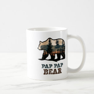 Pap-pap Bear Vintage Retro Funny Pappap Grandpa Coffee Mug