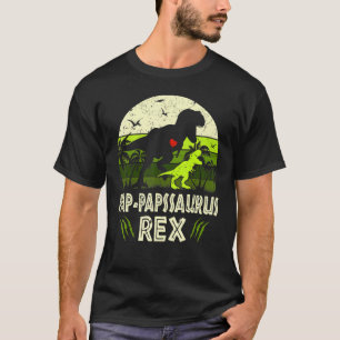 Pap Papssaurus T Rex Dinosaur Pap Paps Saurus Fami T-Shirt
