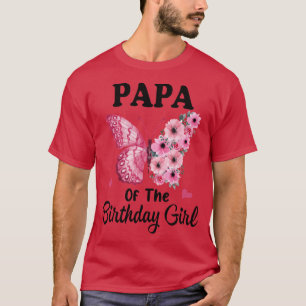Papa 1st First Birthday Matching Family Butterfly T-Shirt