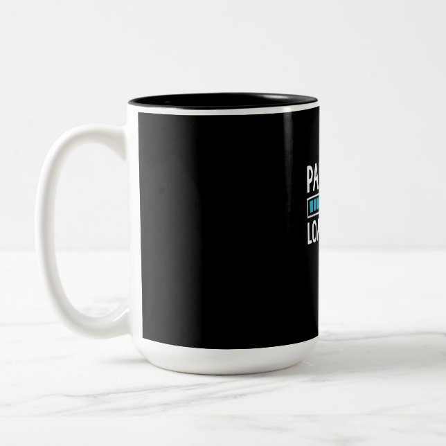 Papa 2021 Loading Pregnancy Announcement Two-Tone Coffee Mug (Left)