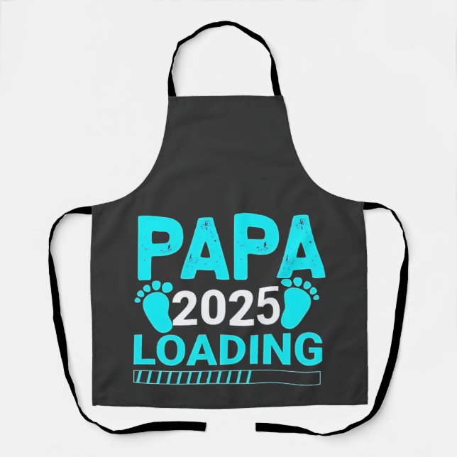 Papa 2025 Loading parenthood Dad To Be  Apron (Front)