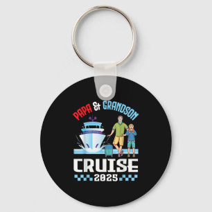 Papa & Grandson Cruise 2025 Family Vacation Cr Key Ring