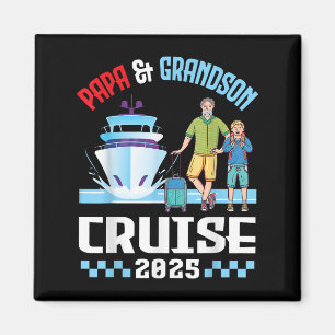 Papa &amp; Grandson Cruise 2025 Family Vacation Cr Magnet