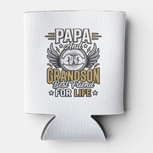 Papa And Grandson Best Friend For Life Shirt Desig Can Cooler