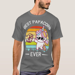 Papa And Unicorn Hand To Hand Best Papacorn Ever H T-Shirt