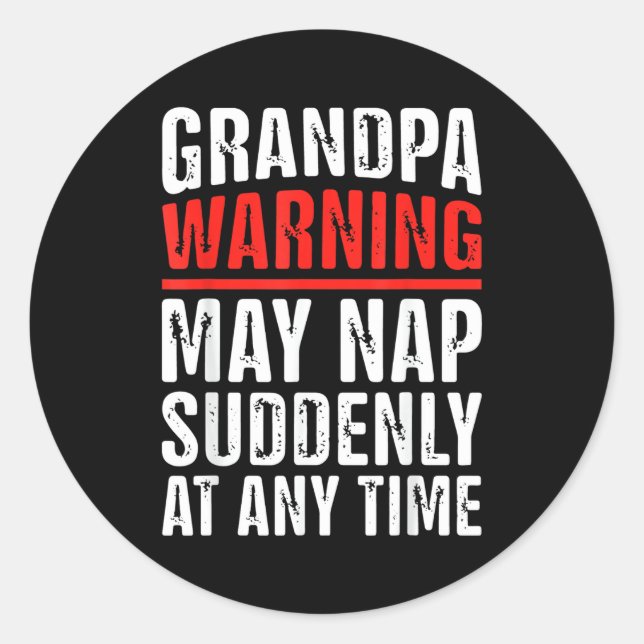 Papa Art For Grandpa From Grandkids Father's Day P Classic Round Sticker (Front)