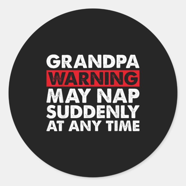 Papa Art For Grandpa From Grandkids Father's Day P Classic Round Sticker (Front)