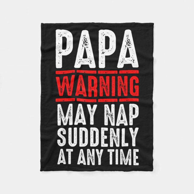 Papa Art For Grandpa From Grandkids Father's Day P Fleece Blanket (Front)