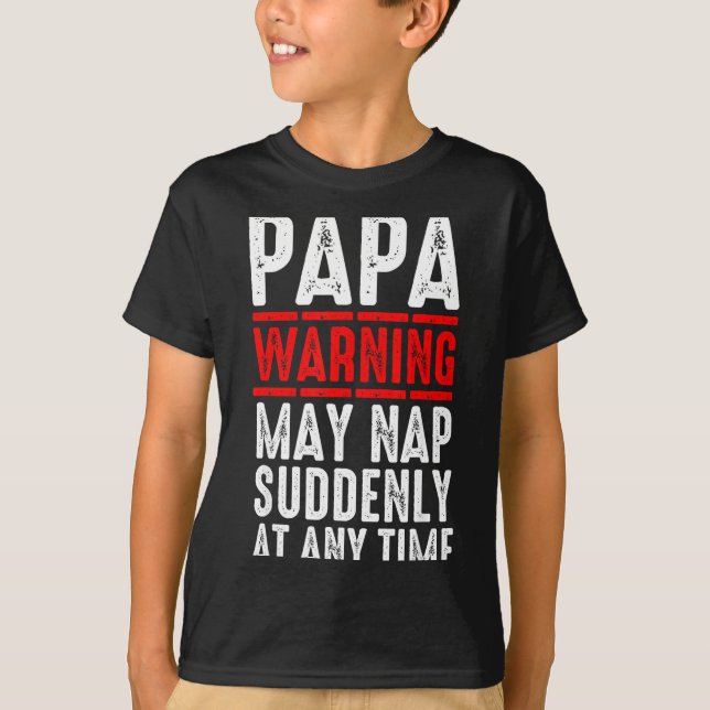 Papa Art For Grandpa From Grandkids Father's Day P T-Shirt (Front)