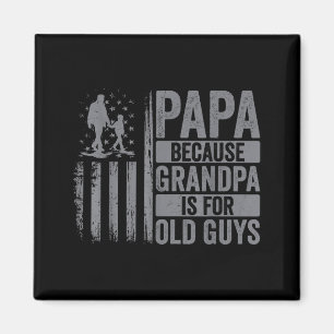 Papa Art For Grandpa Men From Grandkids Granddaugh Magnet