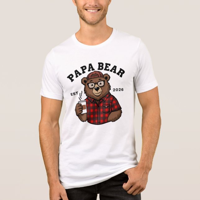 Papa Bear 2026 t-shirt/hoodie Tri-Blend Shirt (Front)