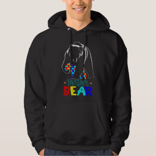Papa Bear Autism Awareness For Autism Dad Love Sup Hoodie