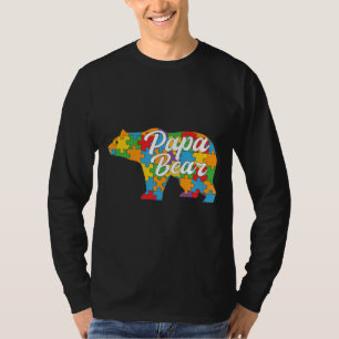 Papa Bear Autism Puzzle T-Shirt