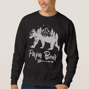Papa Bear Best Dad  Fathers Day Father Pop  Men Sweatshirt