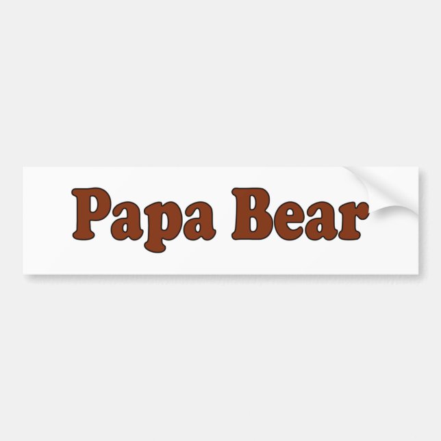 Papa Bear Bumper Sticker (Front)