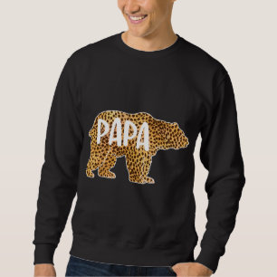 Papa Bear Cheetah Leopard Print Gift Dad Father Gi Sweatshirt