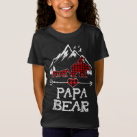 Papa Bear Christmas Pajama Red Plaid Buffalo Desig