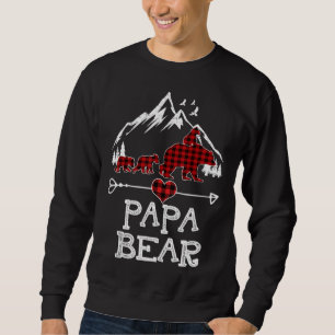 Papa Bear Christmas Pajama Red Plaid Buffalo Sweatshirt