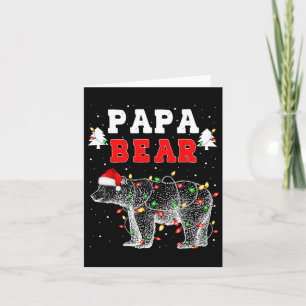 Papa Bear Christmas Santa Family Matching Pyjamas  Card
