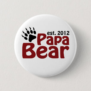papa bear claw 2012 6 cm round badge