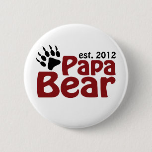papa bear claw 2012 6 cm round badge