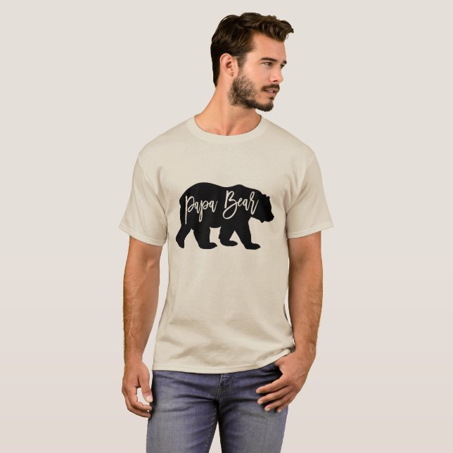 Papa Bear Cool Dad T-Shirt (Front Full)