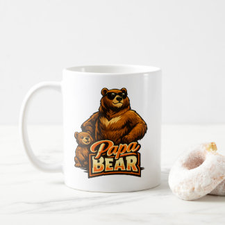 Papa Bear – Cool Father and Cub Matching Family Coffee Mug