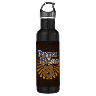Papa Bear, Cool Fathers Day Vintage Look 710 Ml Water Bottle