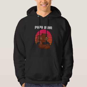 Papa Bear & Cub Design Adorable Father-Son Bonding Hoodie