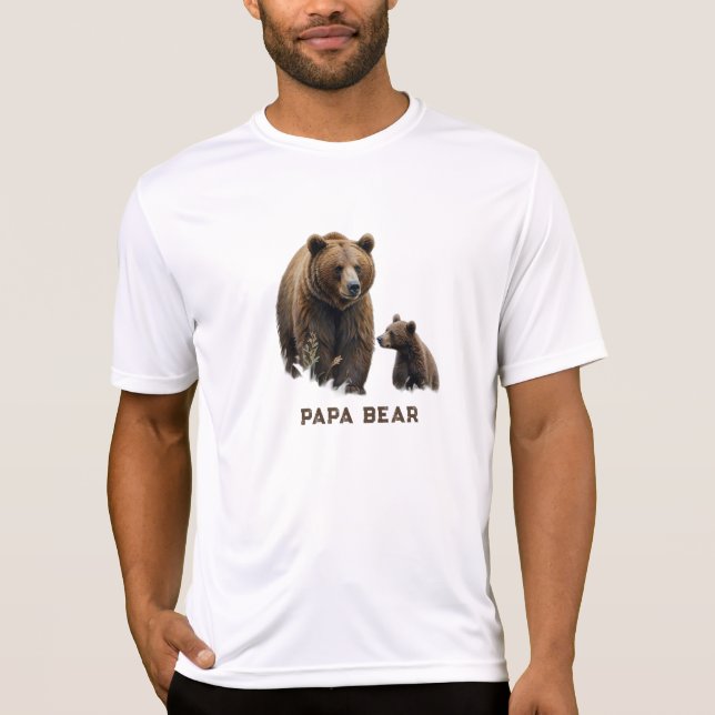 *~* PAPA BEAR Cub  Father's Day Gift AP86 T-Shirt (Front)
